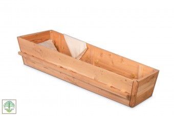 Detail open natuurkist lange greep